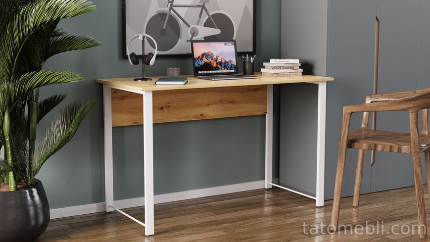 Комп'ютерний стіл Ferrum-decor Курт 75x140x60 білий ДСП Дуб Артизан 32 мм (FRD-107158) FRD-107158 фото