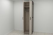 Шафа Гардероб Уні секція 6 серії Конект Ferrum-decor 220x60x50 см Чорний метал ДСП Дуб Сан-Марино 16 мм (FRD-106909) FRD-106909 фото 6