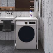 Стеллаж полка Бафрум 401 Ferrum-decor для стиральной машины 90x70,5x60,5 Белый металл ДСП Белый 16 мм (FRD-107360) FRD-107360 фото 3