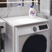 Стеллаж полка Бафрум 401 Ferrum-decor для стиральной машины 90x70,5x60,5 Белый металл ДСП Белый 16 мм (FRD-107360) FRD-107360 фото 8
