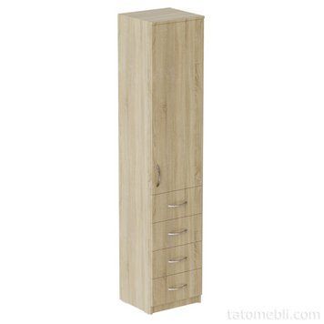 Пенал Анжело Ferrum-decor на 3 полиці з дверима та 4 ящиками 1900x400x380 ДСП Дуб Сонома 16 мм (FRD-104933) FRD-104933 фото