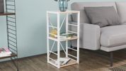 Етажерка 3/34 Ferrum-decor Серії Конект 73x34x28 білий ДСП Дуб Сан-Марино 16мм (FRD-104296) FRD-104296 фото 2