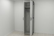 Шкаф Гардероб Уни секция 6 серии Конект Ferrum-decor 220x60x50см Черный металл ДСП Бетон 16 мм (FRD-106910) FRD-106910 фото 5