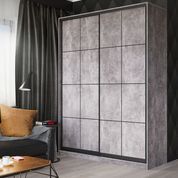 Шафа купе з двома дверима LOFT (120.1х45х220) Бетон