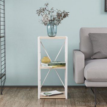 Етажерка 3/34 Ferrum-decor Серії Конект 73x34x28 білий ДСП Дуб Сан-Марино 16мм (FRD-104296) FRD-104296 фото
