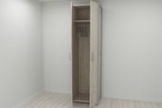 Шкаф Гардероб Уни секция 6 серии Конект Ferrum-decor 220x60x50см Серый металл ДСП Дуб Сан-Марино 16 мм (FRD-106911) FRD-106911 фото 6