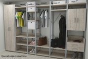 Шкаф Гардероб Уни секция 6 серии Конект Ferrum-decor 220x60x50см Серый металл ДСП Дуб Сан-Марино 16 мм (FRD-106911) FRD-106911 фото 2