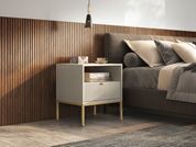 Тумба прикроватная Perfect Home Новая/Nova с 1 ящиком и золотыми ножками S54 Кашемир (PFH-091255) PFH-091255 фото 1