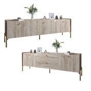 Гарнитур у спальню 2 тумби під телевізор LION Wood Дуб Сонома (LION-041527) LION-041527 фото 6