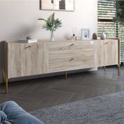Гарнитур у спальню 2 тумби під телевізор LION Wood Дуб Сонома (LION-041527) LION-041527 фото 4