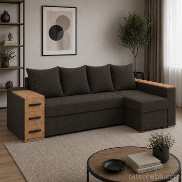 Кутовий ортопедичний диван Мекко Cube Shuttle 2600x1430 Light Акційна тканина Bagama 35 (MEK-161127) MEK-161147 фото
