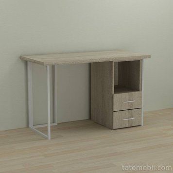 Письмовий стіл Ferrum-decor Отто 76x140x60 білий ДСП Дуб Сонома 32мм (FRD-101037) FRD-101037 фото