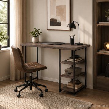 Стіл письмовий Кевін Ferrum-decor 75x100x60 Чорний метал ДСП Дуб Кремона Канолло 32 мм (FRD-108012) FRD-108012 фото