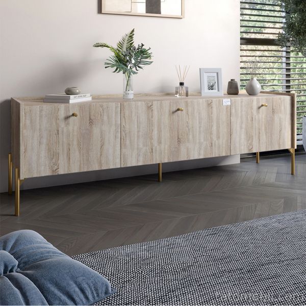 Гарнитур у спальню 2 тумби під телевізор LION Wood Дуб Сонома (LION-041527) LION-041527 фото