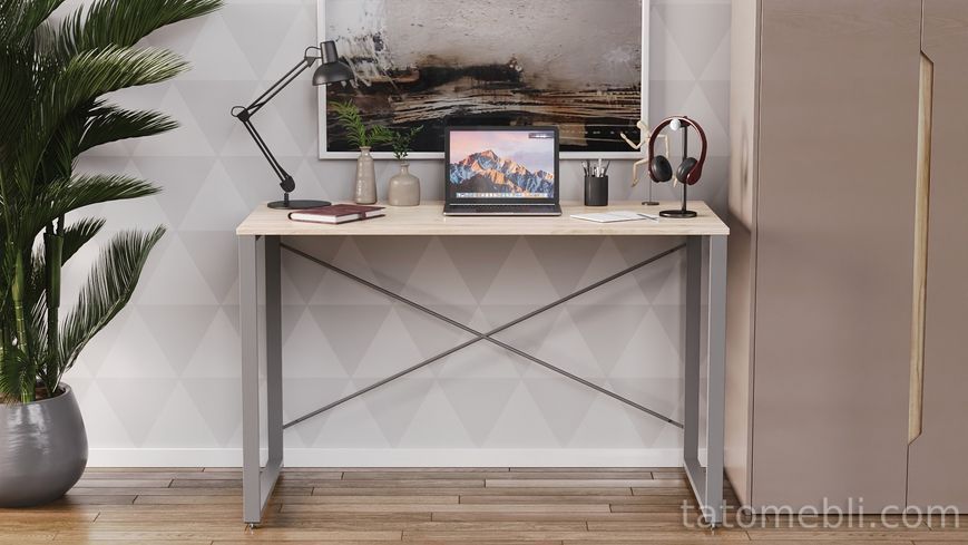 Письмовий стіл Ferrum-decor Серії Конект 75x120x600 сірий ДСП Дуб Сан-Марино 16мм (FRD-104214) FRD-104214 фото